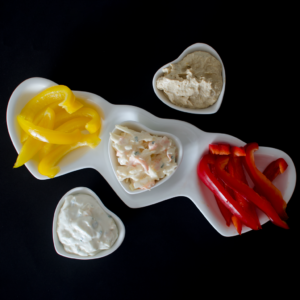 White Ceramic Heart Dish Set