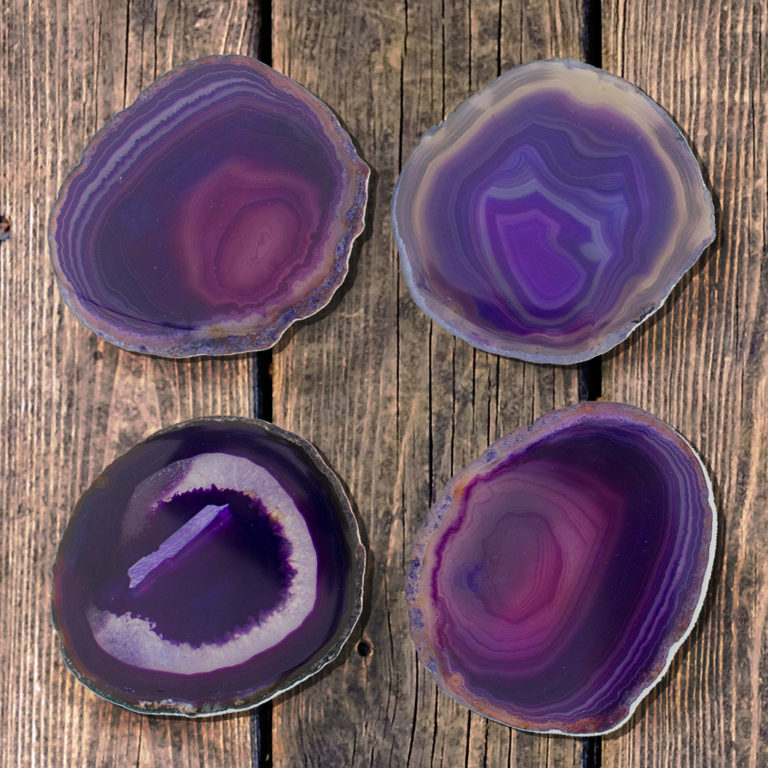 Purple Agate Coasters