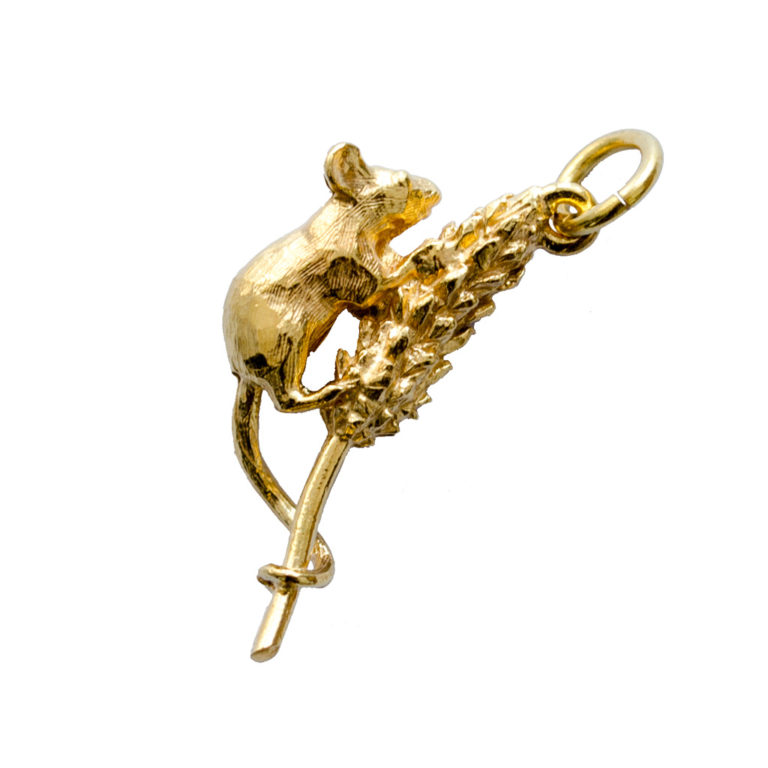 mirabelle gold mouse pendant