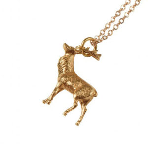 Mirabelle gold Stag necklace