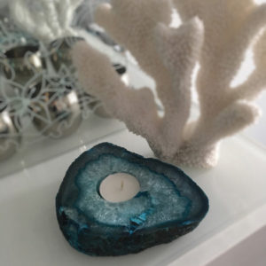 agate tea light holder